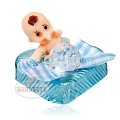 SCHÖNE SCHOKOLADE MAVİ EMZİKLİ BEBEK