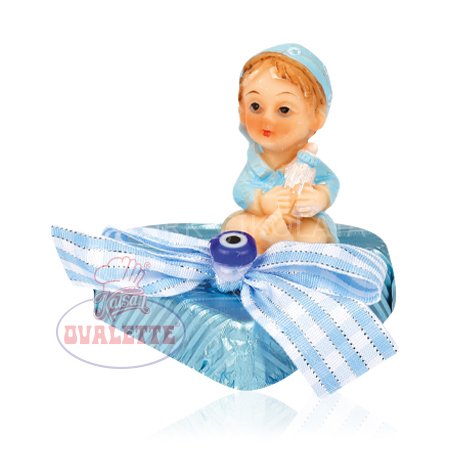 SCHÖNE SCHOKOLADE MAVİ NAZAR BONCUKLU BEBEK
