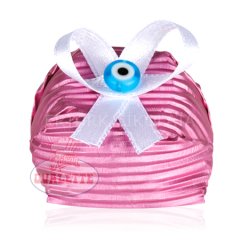 SCHÖNE SCHOKOLADE PEMBE NAZAR BONCUK DEKORLU