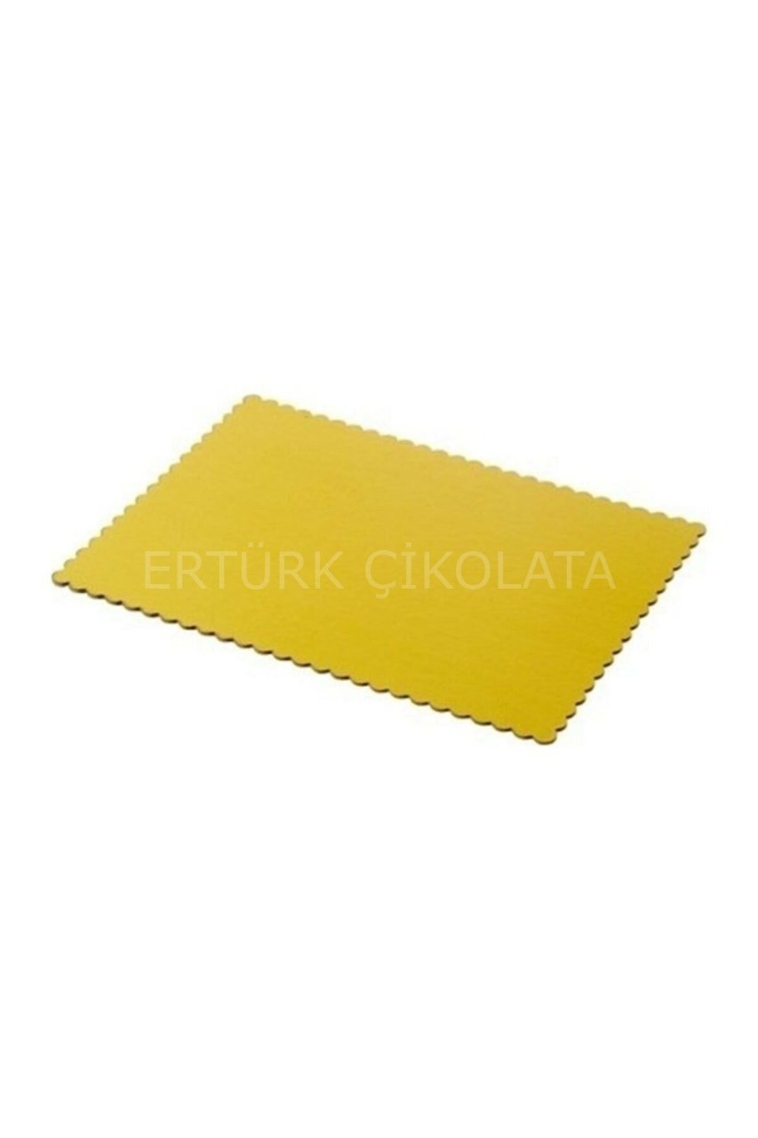 BENS GOLD DİKDÖRTGEN KALIN PASTA  ALTLIĞI 21X31 CM