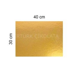 BENS GOLD DİKDÖRTGEN KALIN PASTA ALTLIĞI 30X40 CM