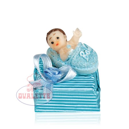 SCHÖNE SCHOKOLADE MAVİ BABY TERLİKLİ