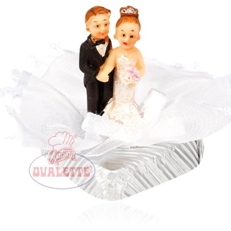 SCHÖNE SCHOKOLADE GÜMÜŞ YALDIZLI GELİN DAMAT 30 ADET