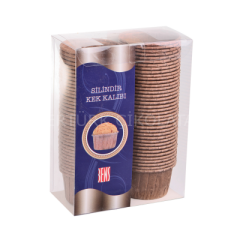 BENS SİLİNDİR KEK KALIBI AÇIK KAHVE ASETATLI PAKET 54X40