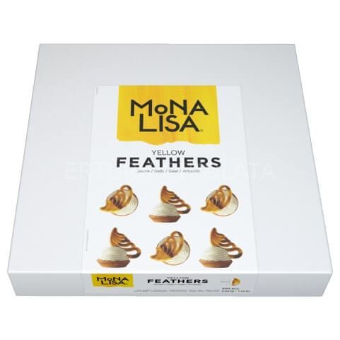CALLEBAUT MONA LİSA PASTA DEKOR SARI (YELLOW FEATHERS) 650 G