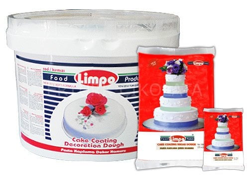 LİMPO KIRMIZI KAPLAMA,DEKOR VE ÇİÇEK YAPIMI İÇİN ŞEKER HAMURU 7 KG