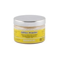 ŞEKER&SUGAR GLİTTER POWDER YENİLEBİLİR TOZ SİMLİ GIDA BOYASI SARI 20 GR