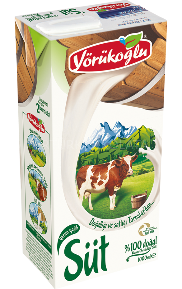 YÖRÜKOĞLU YARIM YAĞLI SÜT (1X10) 10 LT