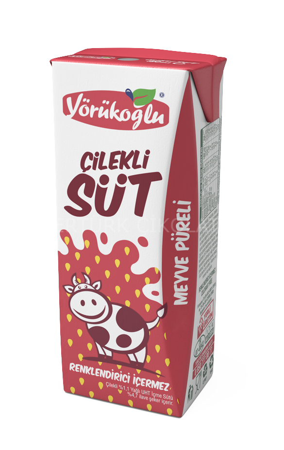 YÖRÜKOĞLU YARIM YAĞLI ÇİLEKLİ SÜT 6'LI 180 ML