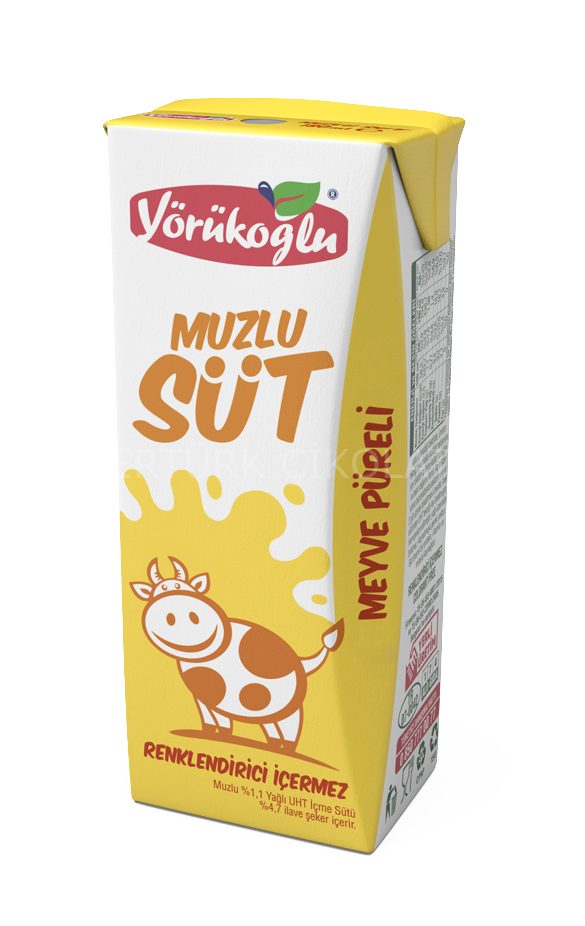 YÖRÜKOĞLU YARIM YAĞLI MUZLU SÜT 6'LI 180 ML