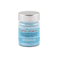 ŞEKER&SUGAR GLİTTER POWDER YENİLEBİLİR TOZ SİMLİ GIDA BOYASI MAVİ 10 GR