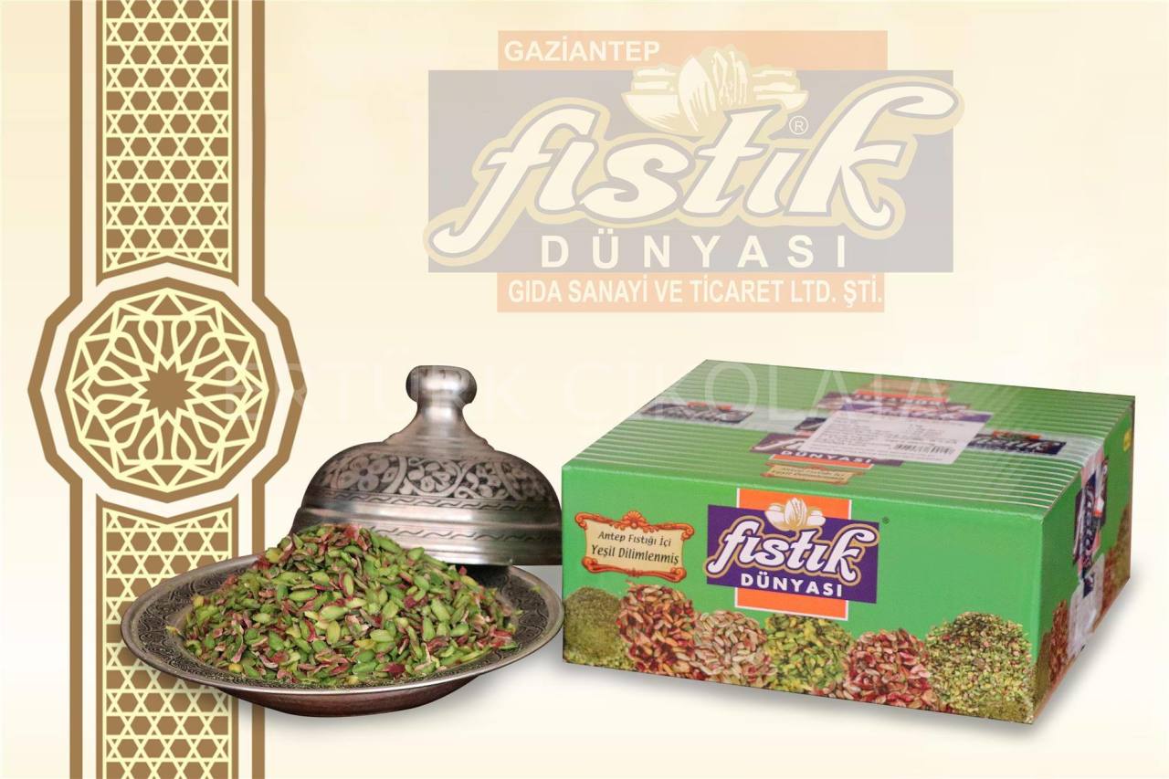 FISTIK DÜNYASI ANTEP FISTIĞI İÇİ YEŞİL DİLİMLENMİŞ (YEŞİL FİLE) 1 KG