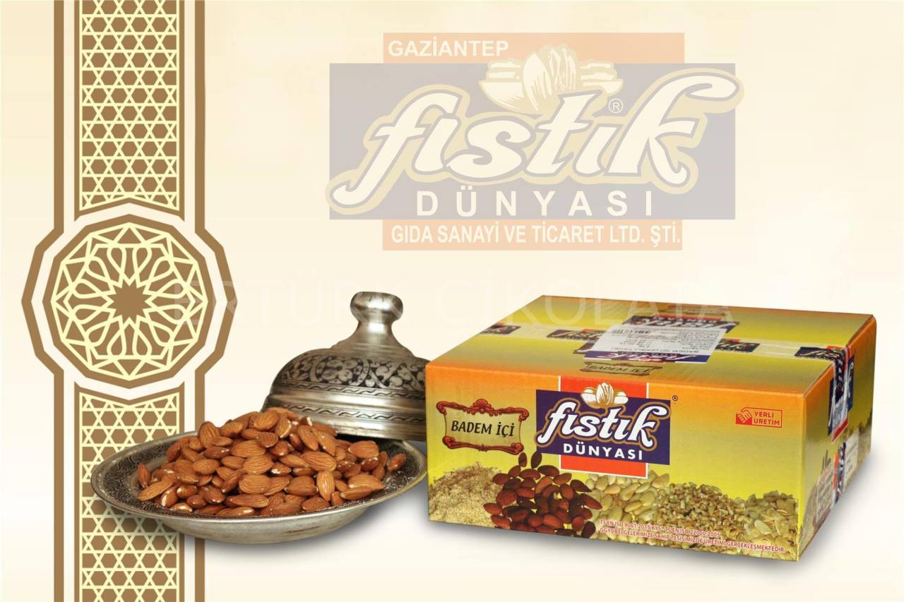 FISTIK DÜNYASI BADEM İÇİ ZARLI TANE (ÇİĞ) 1 KG