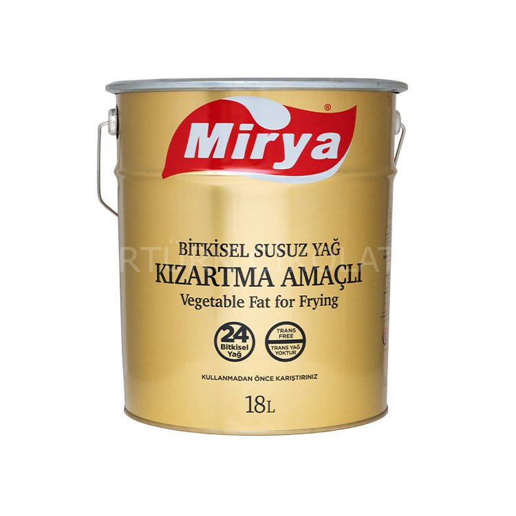 MİRYA BİTKİSEL SUSUZ YAĞ KIZARTMA AMAÇLI GOLD KOVA 18 LT