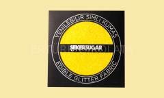 ŞEKER&SUGAR YENİLEBİLİR SARI SİMLİ KUMAŞ 15CM X 15CM
