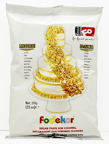 FO MAVİ KAPLAMA,DEKOR VE ÇİÇEK YAPIMI İÇİN ŞEKER HAMURU 250 GR