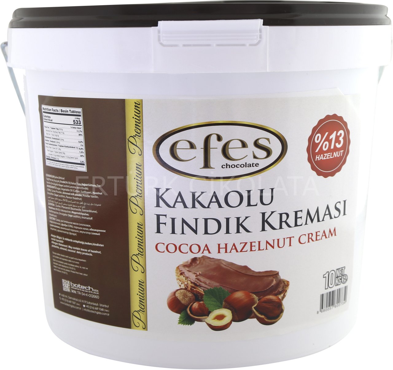 EFES ÇİKOLATA KAKAOLU FINDIK KREMASI %13 10 KG