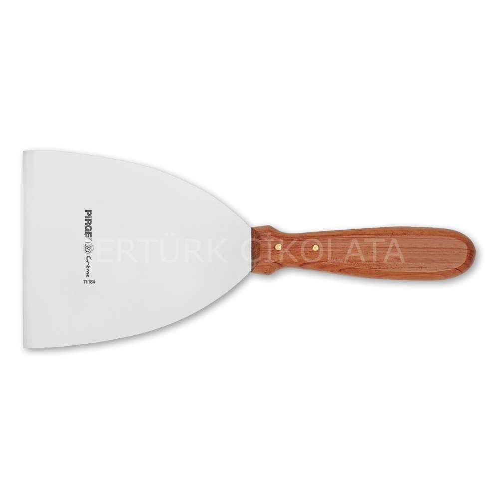 PİRGE CREME SPATULA NO. 4 AHŞAP SAP (ÇİFT SIRA DİLİM) 12,5 CM