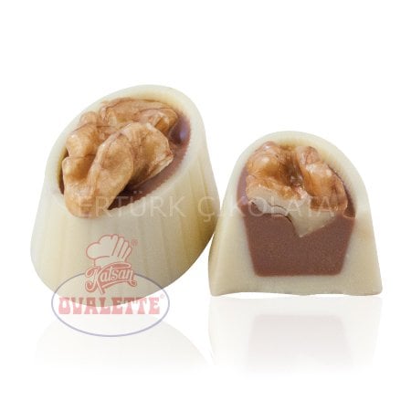SCHÖNE SCHOKOLADE CEVİZLİ BEYAZ OVAL KUP