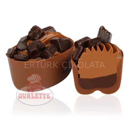 SCHÖNE SCHOKOLADE BİTTER PARÇA ÇİKOLATALI SÜTLÜ OVAL KUP