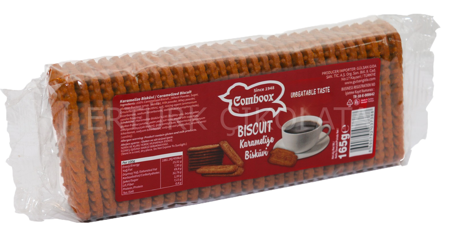 COMBOOX BISCUIT KARAMELİZE BİSKÜVİ 165 GR
