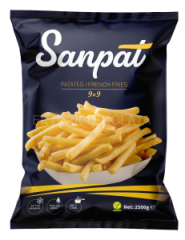 SANPAT PARMAK PATATES SARI 9x9 2,5 KG