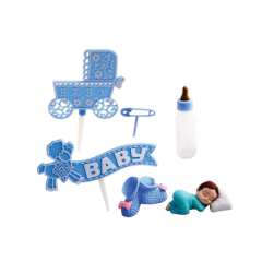 BENS PASTA SÜSÜ (BEBEK SET) MAVİ NO:4 50X30 MM 300'LÜ