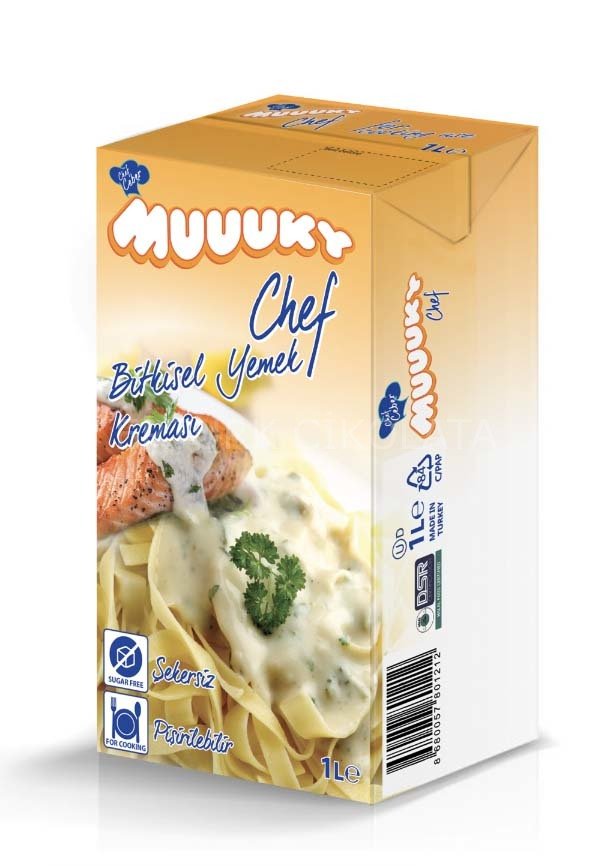MUUUKY ŞANTİ YEMEKLİK KREMA CHEF ŞEKERSİZ 1 LT
