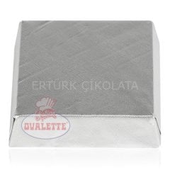 SCHÖNE SCHOKOLADE GÜMÜŞ YALDIZLI KARE İNCE