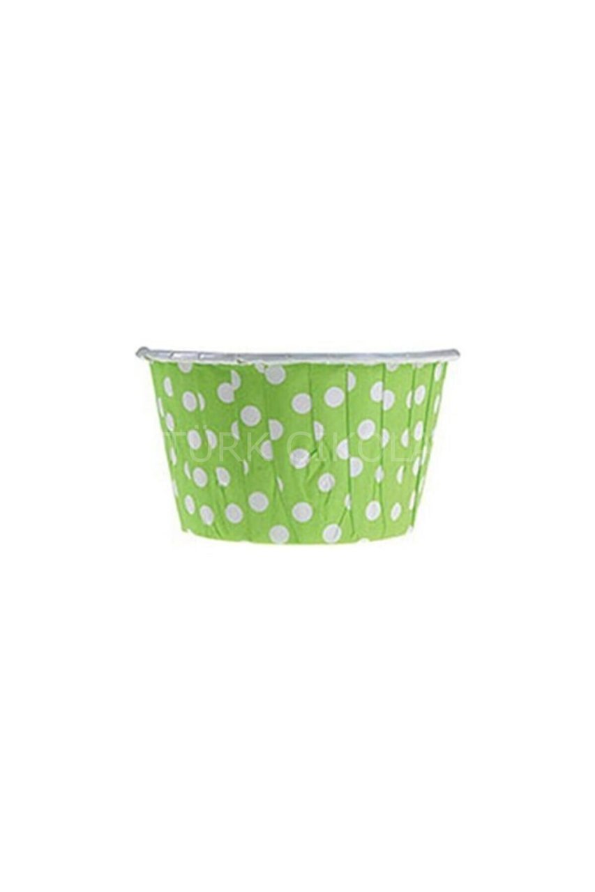 BENS SİLİNDİR KEK KALIBI PET KAPSÜL (50X39) YEŞİL 25'Lİ