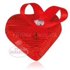 SCHÖNE SCHOKOLADE KIRMIZI YALDIZLI TAŞLI KALP